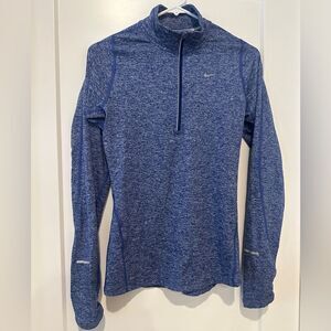 Nike Dri-FIT Element Women’s 1/4 Zip Running Top XS Reflective Purple Heathered